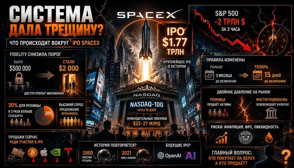 Система дала трещину? Что происходит вокруг IPO SpaceX