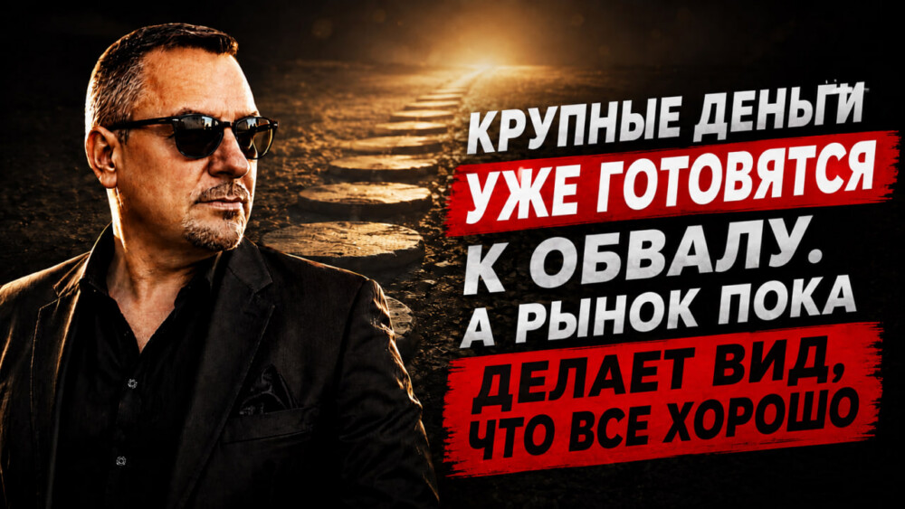 КРУПНЫЕ ДЕНЬГИ УЖЕ ГОТОВЯТСЯ К ОБВАЛУ. А РЫНОК ПОКА ДЕЛАЕТ ВИД, ЧТО ВСЕ ХОРОШО