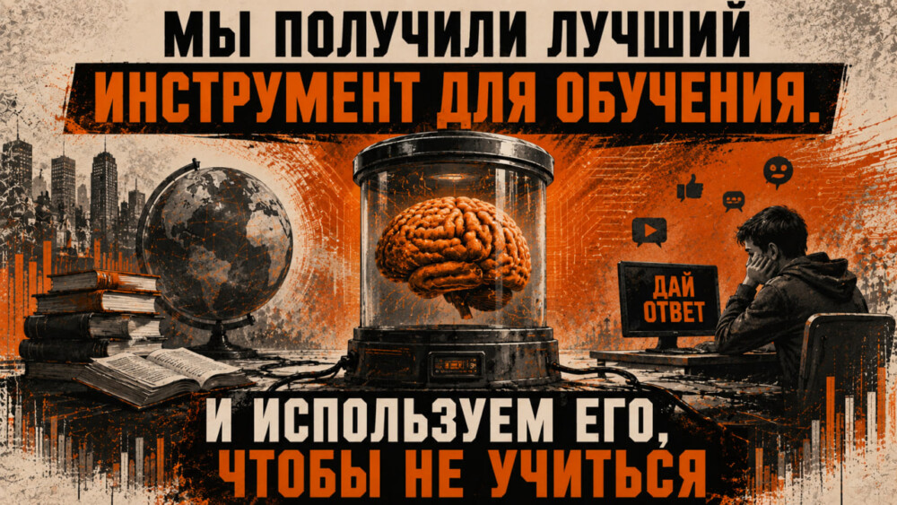МЫ ПОЛУЧИЛИ ЛУЧШИЙ ИНСТРУМЕНТ ДЛЯ ОБУЧЕНИЯ. И ИСПОЛЬЗУЕМ ЕГО, ЧТОБЫ НЕ УЧИТЬСЯ